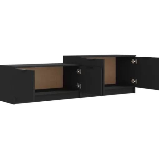 vidaXL Tv Benches & Tv Stands* Tv Stand Black 62.4"X14.2"X17.7" Engineered Wood