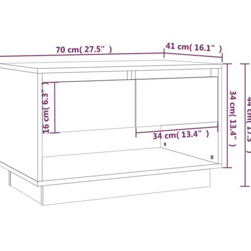 vidaXL Tv Benches & Tv Stands* Tv Stand Brown Oak 27.6"X16.1"X17.3" Engineered Wood