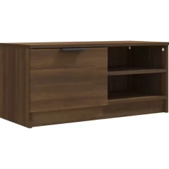 vidaXL Tv Benches & Tv Stands* Tv Stand Brown Oak 31.5"X13.8"X14.4" Engineered Wood