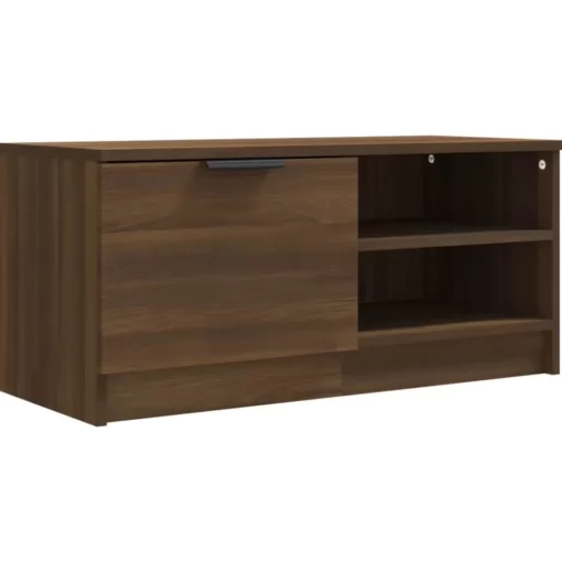 vidaXL Tv Benches & Tv Stands* Tv Stand Brown Oak 31.5"X13.8"X14.4" Engineered Wood