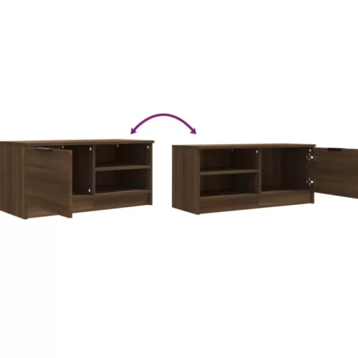 vidaXL Tv Benches & Tv Stands* Tv Stand Brown Oak 31.5"X13.8"X14.4" Engineered Wood