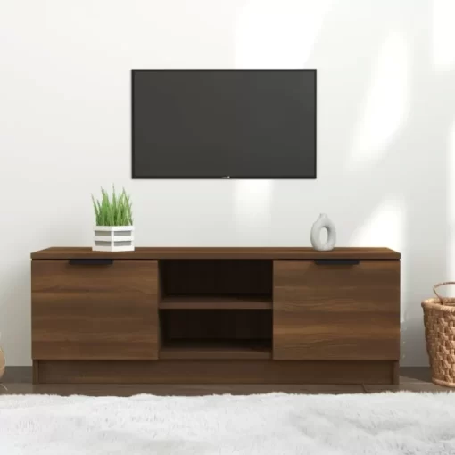 vidaXL Tv Benches & Tv Stands* Tv Stand Brown Oak 40.2"X13.8"X14.4" Engineered Wood