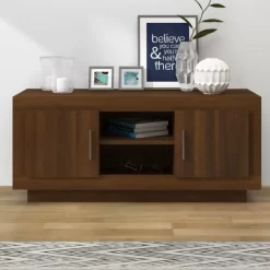 vidaXL Tv Benches & Tv Stands* Tv Stand Brown Oak 40.2"X13.8"X17.7" Engineered Wood