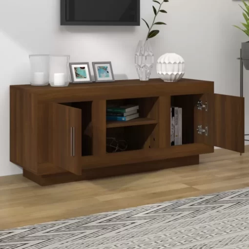 vidaXL Tv Benches & Tv Stands* Tv Stand Brown Oak 40.2"X13.8"X17.7" Engineered Wood