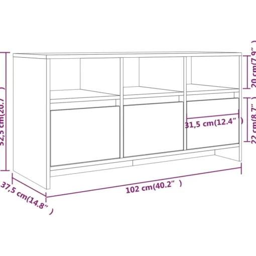 vidaXL Tv Benches & Tv Stands* Tv Stand Brown Oak 40.2"X14.8"X20.7" Engineered Wood