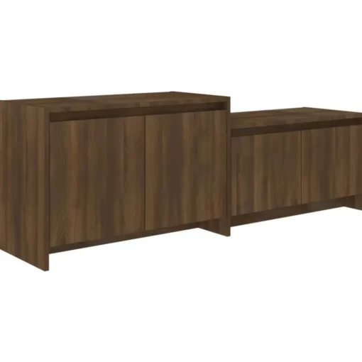 vidaXL Tv Benches & Tv Stands* Tv Stand Brown Oak 57.7"X13.8"X19.7" Engineered Wood