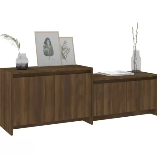 vidaXL Tv Benches & Tv Stands* Tv Stand Brown Oak 57.7"X13.8"X19.7" Engineered Wood