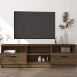 vidaXL Tv Benches & Tv Stands* Tv Stand Brown Oak 59.1"X13.2"X17.7" Engineered Wood