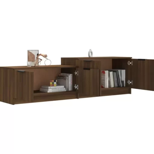 vidaXL Tv Benches & Tv Stands* Tv Stand Brown Oak 62.4"X14.2"X17.7" Engineered Wood