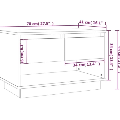 vidaXL Tv Benches & Tv Stands* Tv Stand Concrete Gray 27.6"X16.1"X17.3" Engineered Wood