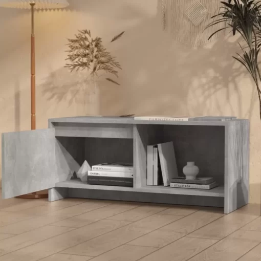 vidaXL Tv Benches & Tv Stands* Tv Stand Concrete Gray 35.4"X13.8"X15.7" Engineered Wood