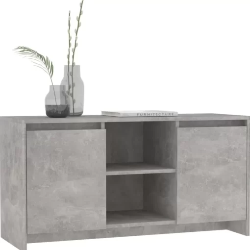 vidaXL Tv Benches & Tv Stands* Tv Stand Concrete Gray 40.2"X14.8"X20.7" Engineered Wood