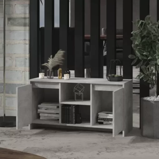 vidaXL Tv Benches & Tv Stands* Tv Stand Concrete Gray 40.2"X14.8"X20.7" Engineered Wood