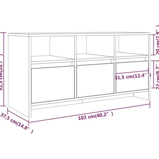 vidaXL Tv Benches & Tv Stands* Tv Stand Concrete Gray 40.2"X14.8"X20.7" Engineered Wood