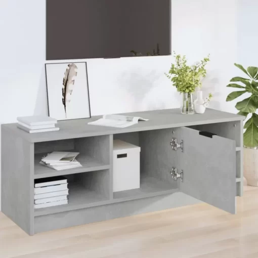 vidaXL Tv Benches & Tv Stands* Tv Stand Concrete Gray 40.2"X14"X14.4" Engineered Wood