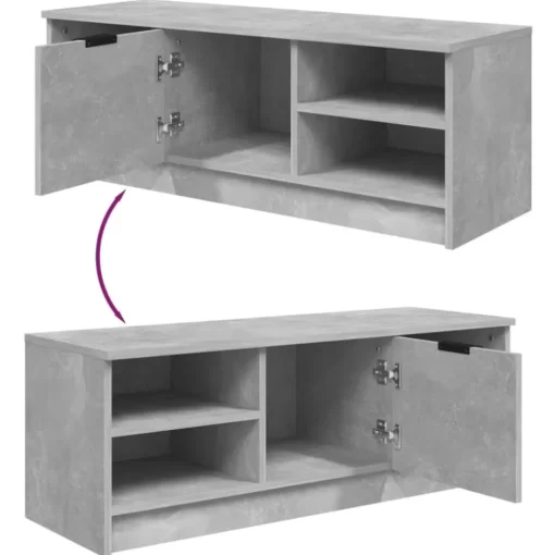 vidaXL Tv Benches & Tv Stands* Tv Stand Concrete Gray 40.2"X14"X14.4" Engineered Wood