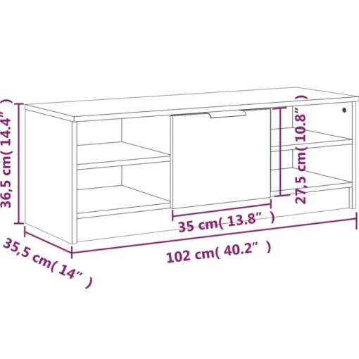 vidaXL Tv Benches & Tv Stands* Tv Stand Concrete Gray 40.2"X14"X14.4" Engineered Wood