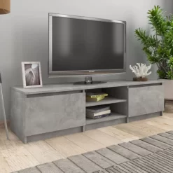 vidaXL Tv Benches & Tv Stands* Tv Stand Concrete Gray 55.1"X15.7"X14" Engineered Wood