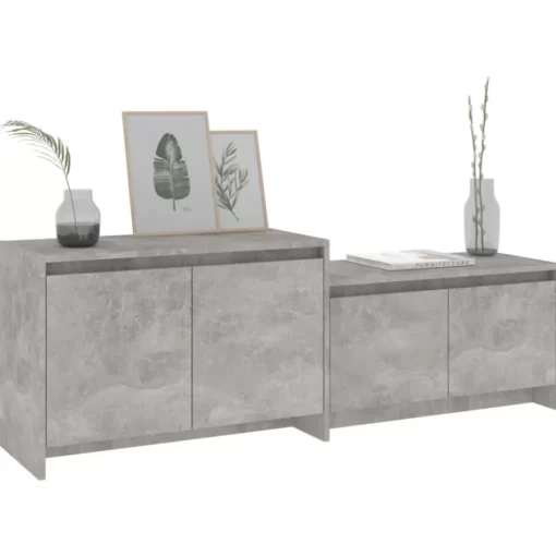 vidaXL Tv Benches & Tv Stands* Tv Stand Concrete Gray 57.7"X13.8"X19.7" Engineered Wood