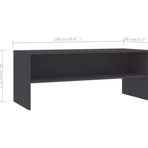 vidaXL Tv Benches & Tv Stands* Tv Stand Gray 39.4"X15.7"X15.7" Engineered Wood