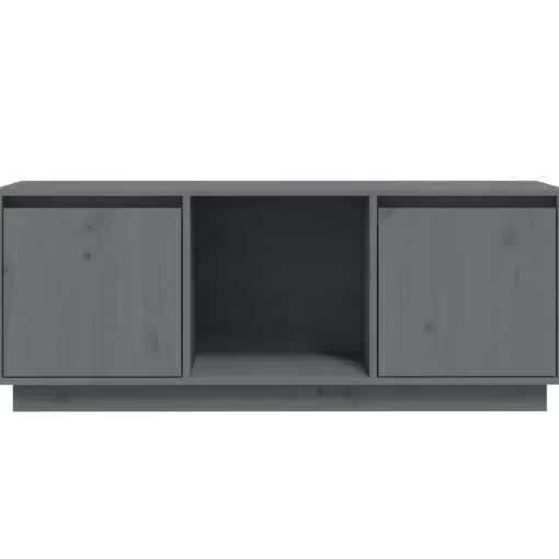 vidaXL Tv Benches & Tv Stands* Tv Stand Gray 43.5"X13.8"X17.3" Solid Wood Pine