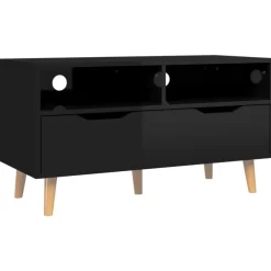 vidaXL Tv Benches & Tv Stands* Tv Stand High Gloss Black 35.4"X15.7"X19.1" Engineered Wood