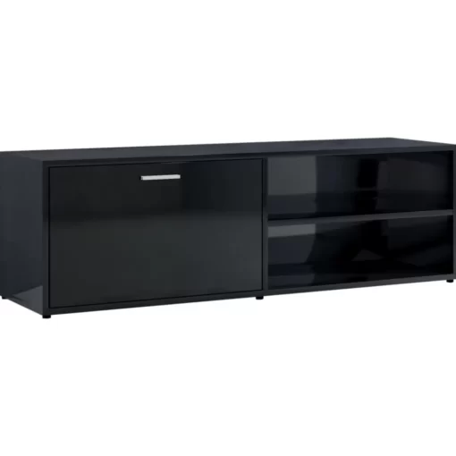 vidaXL Tv Benches & Tv Stands* Tv Stand High Gloss Black 47.2"X13.4"X14.6" Engineered Wood