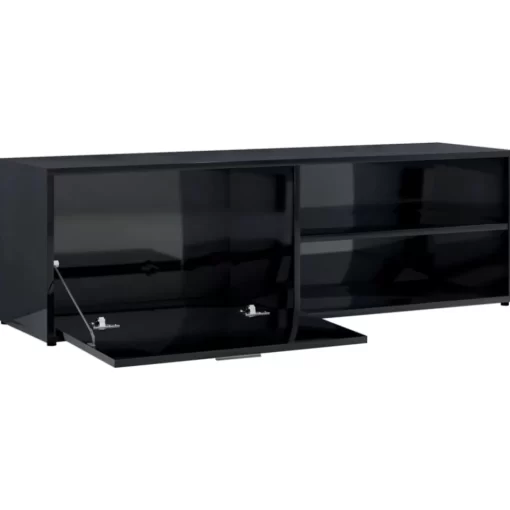 vidaXL Tv Benches & Tv Stands* Tv Stand High Gloss Black 47.2"X13.4"X14.6" Engineered Wood