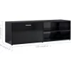 vidaXL Tv Benches & Tv Stands* Tv Stand High Gloss Black 47.2