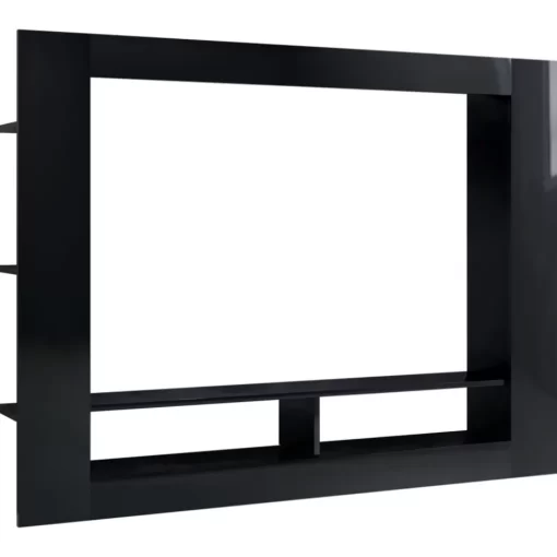 vidaXL Tv Benches & Tv Stands* Tv Stand High Gloss Black 59.8"X8.7"X44.5" Engineered Wood