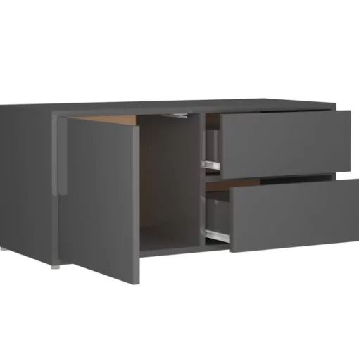 vidaXL Tv Benches & Tv Stands* Tv Stand High Gloss Gray 31.5"X13.4"X14.2" Engineered Wood