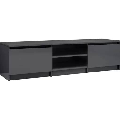 vidaXL Tv Benches & Tv Stands* Tv Stand High Gloss Gray 55.1"X15.7"X14" Engineered Wood