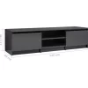 vidaXL Tv Benches & Tv Stands* Tv Stand High Gloss Gray 55.1