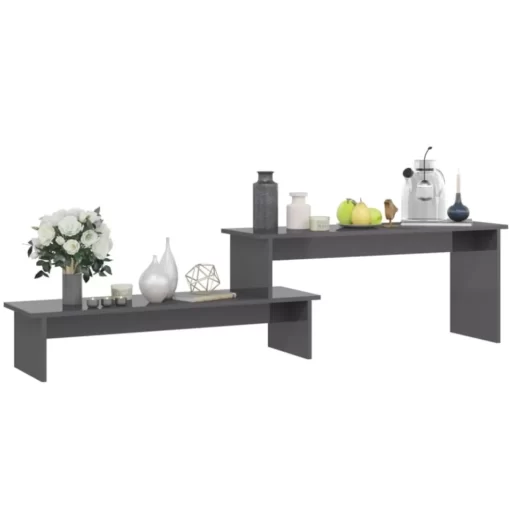 vidaXL Tv Benches & Tv Stands* Tv Stand High Gloss Gray 70.9"X11.8"X16.9" Engineered Wood