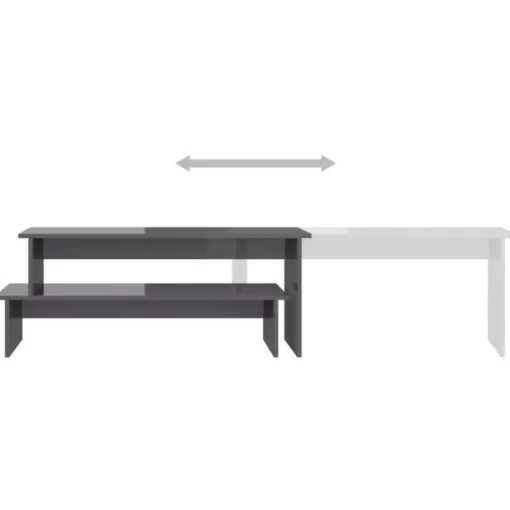 vidaXL Tv Benches & Tv Stands* Tv Stand High Gloss Gray 70.9"X11.8"X16.9" Engineered Wood