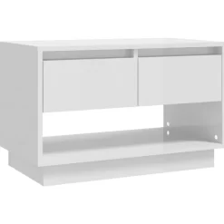 vidaXL Tv Benches & Tv Stands* Tv Stand High Gloss White 27.6"X16.1"X17.3" Engineered Wood