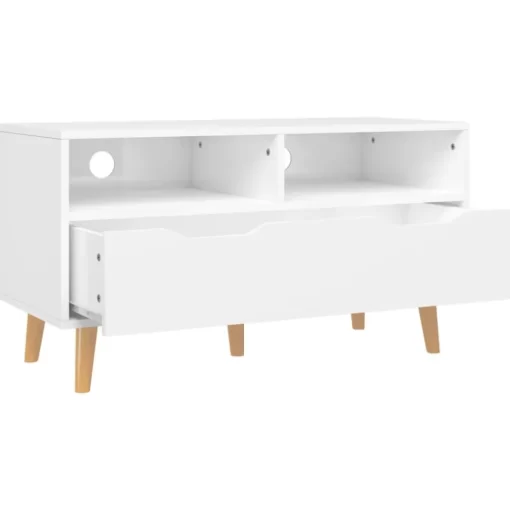 vidaXL Tv Benches & Tv Stands* Tv Stand High Gloss White 35.4"X15.7"X19.1" Engineered Wood