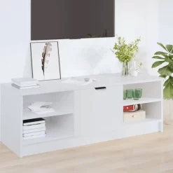 vidaXL Tv Benches & Tv Stands* Tv Stand High Gloss White 40.2"X14"X14.4" Engineered Wood