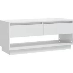 vidaXL Tv Benches & Tv Stands* Tv Stand High Gloss White 40.2"X16.1"X17.3" Engineered Wood