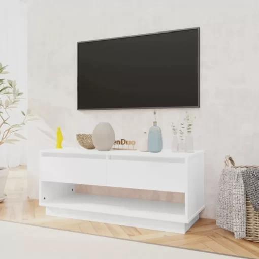 vidaXL Tv Benches & Tv Stands* Tv Stand High Gloss White 40.2"X16.1"X17.3" Engineered Wood