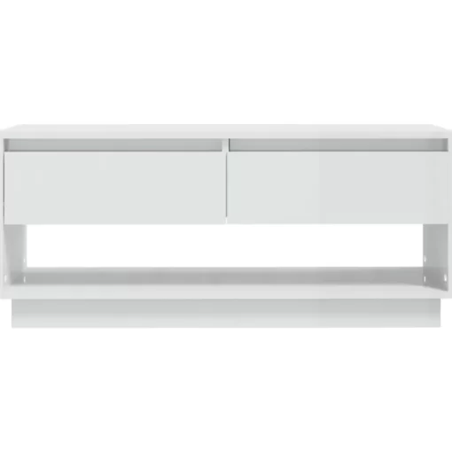 vidaXL Tv Benches & Tv Stands* Tv Stand High Gloss White 40.2"X16.1"X17.3" Engineered Wood