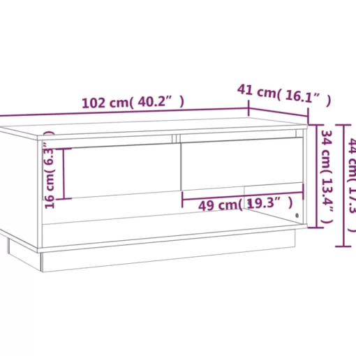 vidaXL Tv Benches & Tv Stands* Tv Stand High Gloss White 40.2"X16.1"X17.3" Engineered Wood