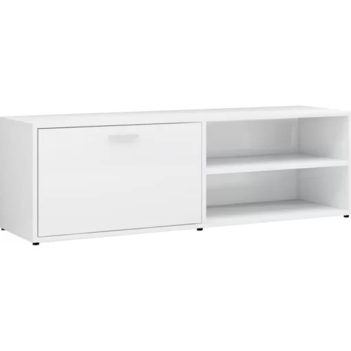 vidaXL Tv Benches & Tv Stands* Tv Stand High Gloss White 47.2"X13.4"X14.6" Engineered Wood