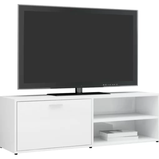 vidaXL Tv Benches & Tv Stands* Tv Stand High Gloss White 47.2"X13.4"X14.6" Engineered Wood