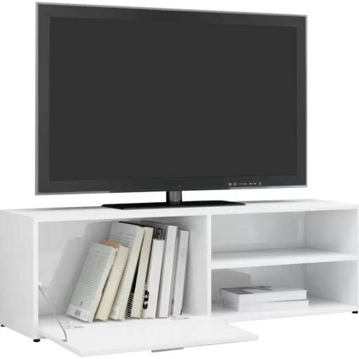 vidaXL Tv Benches & Tv Stands* Tv Stand High Gloss White 47.2"X13.4"X14.6" Engineered Wood