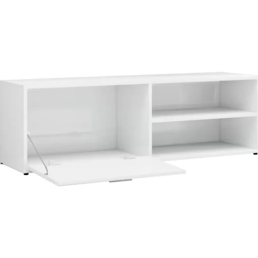 vidaXL Tv Benches & Tv Stands* Tv Stand High Gloss White 47.2"X13.4"X14.6" Engineered Wood