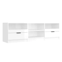 vidaXL Tv Benches & Tv Stands* Tv Stand High Gloss White 59.1"X13.2"X17.7" Engineered Wood