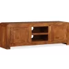 vidaXL Tv Benches & Tv Stands* Tv Stand Solid Wood With Honey Finish 47.2