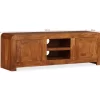 vidaXL Tv Benches & Tv Stands* Tv Stand Solid Wood With Honey Finish 47.2