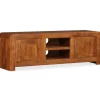 vidaXL Tv Benches & Tv Stands* Tv Stand Solid Wood With Honey Finish 47.2